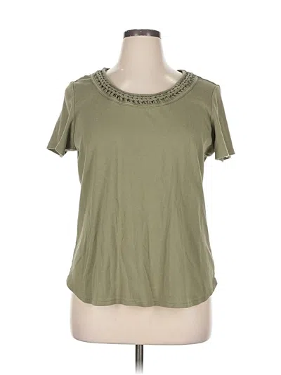 Pre-owned Karen Scott Short Sleeve T-shirt In Green