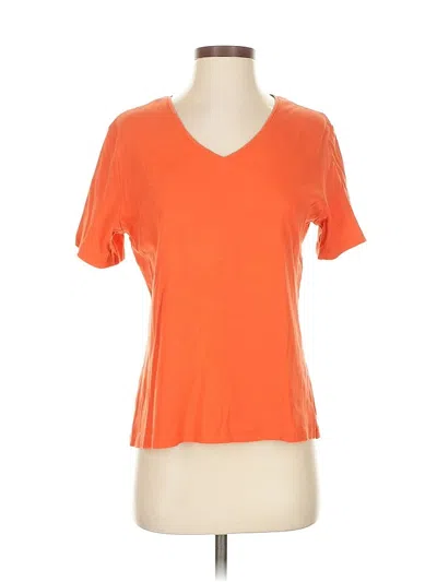 Pre-owned Karen Scott Short Sleeve T-shirt In Orange
