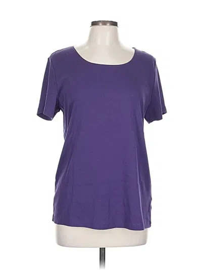 Pre-owned Karen Scott Short Sleeve T-shirt In Purple
