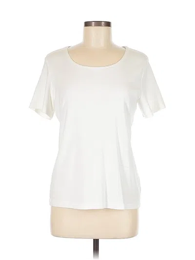 Pre-owned Karen Scott Short Sleeve T-shirt In White