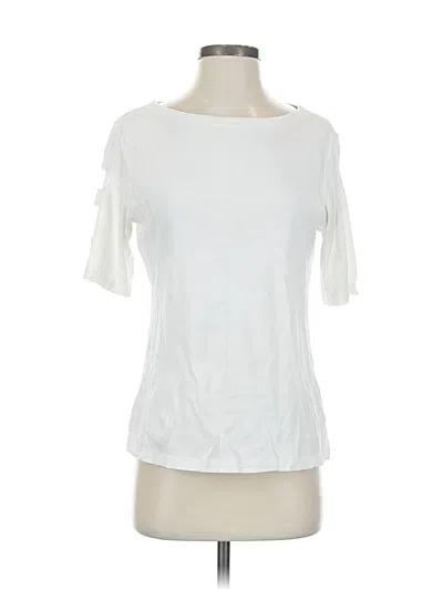 Pre-owned Karen Scott Short Sleeve T-shirt In White