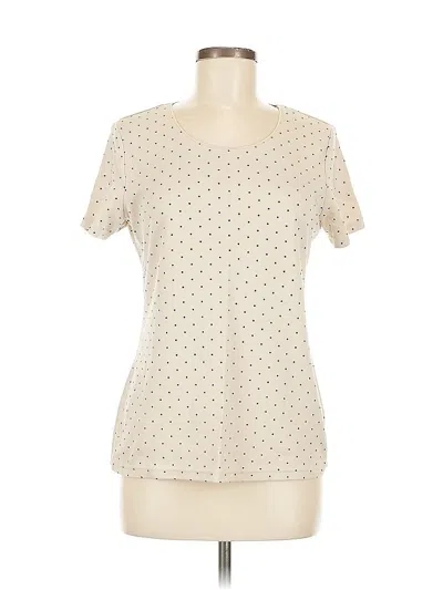 Pre-owned Karen Scott Short Sleeve T-shirt In White