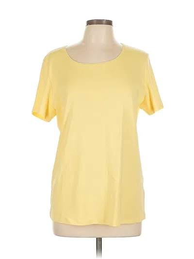 Pre-owned Karen Scott Short Sleeve T-shirt In Yellow