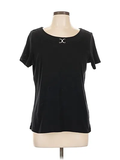 Pre-owned Karen Scott Short Sleeve T-shirt In Black