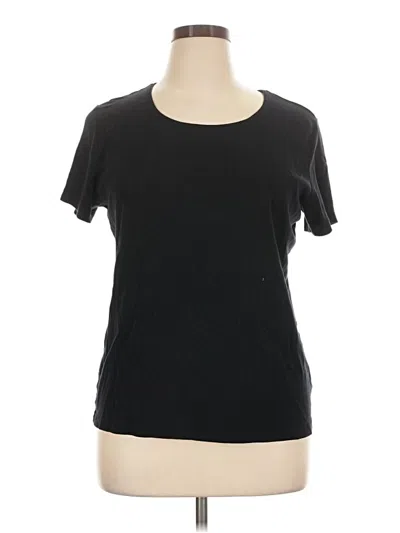 Pre-owned Karen Scott Short Sleeve T-shirt In Black