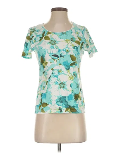 Pre-owned Karen Scott Short Sleeve T-shirt In Blue