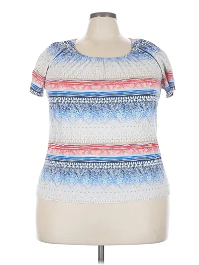 Pre-owned Karen Scott Short Sleeve T-shirt In Blue