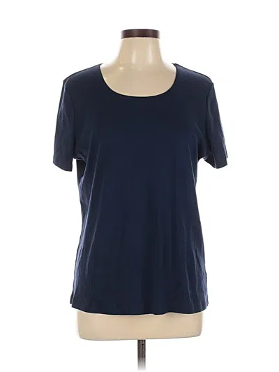 Pre-owned Karen Scott Short Sleeve T-shirt In Blue