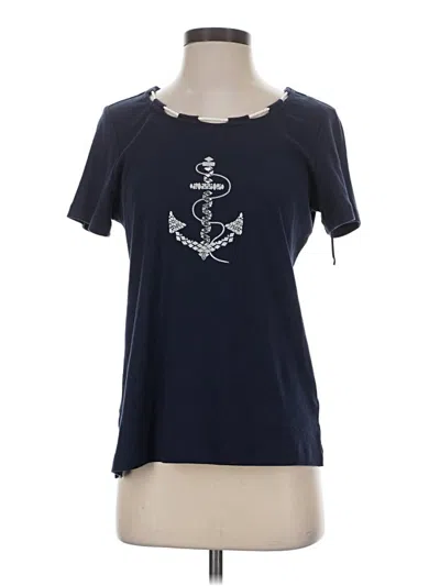 Pre-owned Karen Scott Short Sleeve T-shirt In Blue