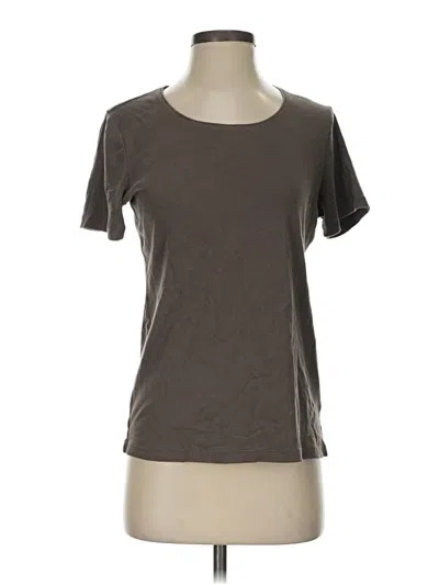 Pre-owned Karen Scott Short Sleeve T-shirt In Brown