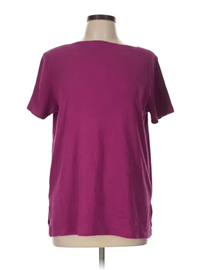 Pre-owned Karen Scott Short Sleeve T-shirt In Burgundy