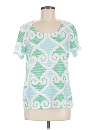 Pre-owned Karen Scott Short Sleeve T-shirt In Green