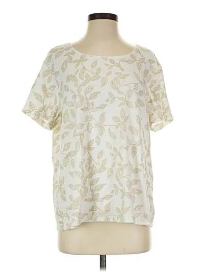 Pre-owned Karen Scott Short Sleeve T-shirt In Ivory