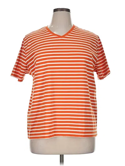 Pre-owned Karen Scott Short Sleeve T-shirt In Orange
