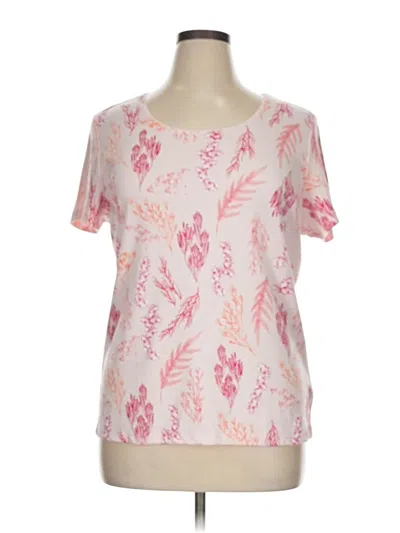Pre-owned Karen Scott Short Sleeve T-shirt In Pink