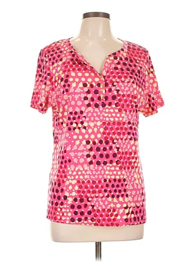 Pre-owned Karen Scott Short Sleeve T-shirt In Pink