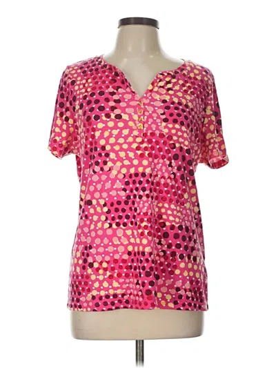 Pre-owned Karen Scott Short Sleeve T-shirt In Pink