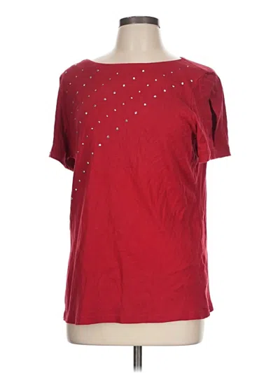Pre-owned Karen Scott Short Sleeve T-shirt In Red