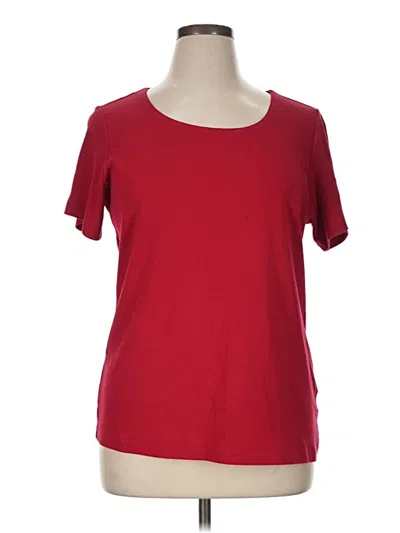 Pre-owned Karen Scott Short Sleeve T-shirt In Red