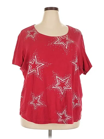 Pre-owned Karen Scott Short Sleeve T-shirt In Red