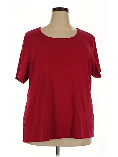 Pre-owned Karen Scott Short Sleeve T-shirt In Red