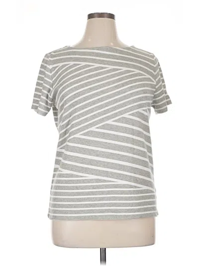 Pre-owned Karen Scott Short Sleeve T-shirt In Silver