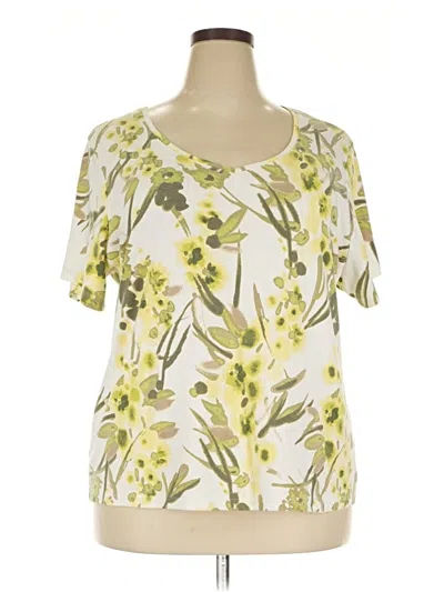 Pre-owned Karen Scott Short Sleeve T-shirt In White