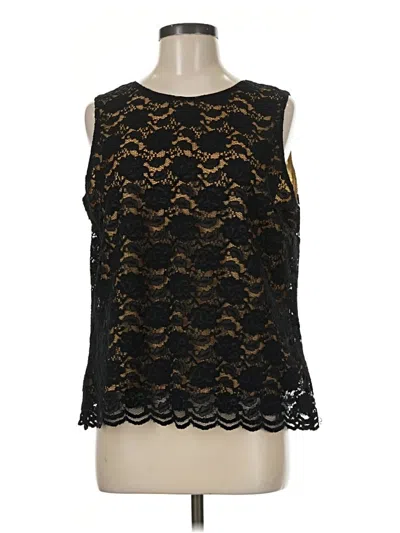 Pre-owned Karen Scott Sleeveless Blouse In Black