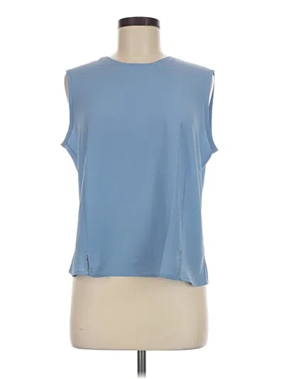 Pre-owned Karen Scott Sleeveless Blouse In Blue