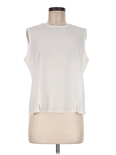 Pre-owned Karen Scott Sleeveless Blouse In Ivory