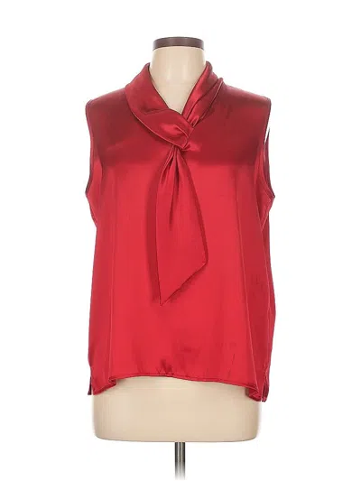 Pre-owned Karen Scott Sleeveless Blouse In Red