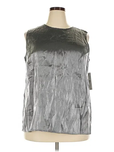 Karen Scott Sleeveless Blouse In Silver