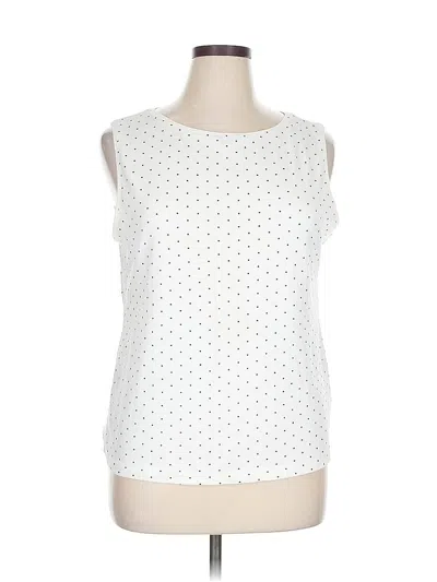 Pre-owned Karen Scott Sleeveless Top White Square Neckline Tops