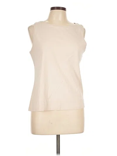 Pre-owned Karen Scott Sleeveless T-shirt In Ivory