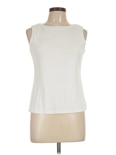 Pre-owned Karen Scott Sleeveless T-shirt In Ivory