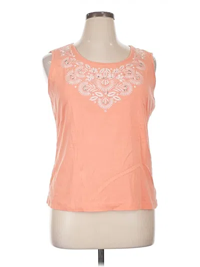 Pre-owned Karen Scott Sleeveless T-shirt In Orange