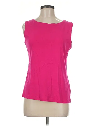 Pre-owned Karen Scott Sleeveless T-shirt In Pink