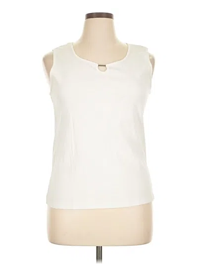 Pre-owned Karen Scott Sleeveless T-shirt In White