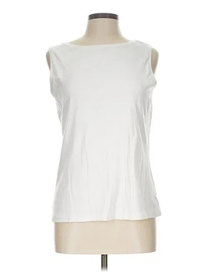 Pre-owned Karen Scott Sleeveless T-shirt In White
