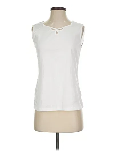 Pre-owned Karen Scott Sleeveless T-shirt In White
