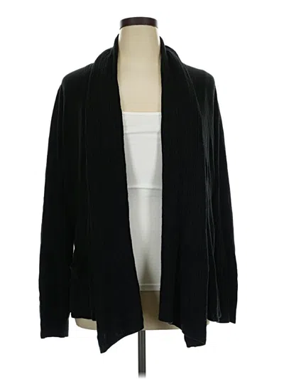 Pre-owned Karen Scott Sport Cardigan Sweater In Black