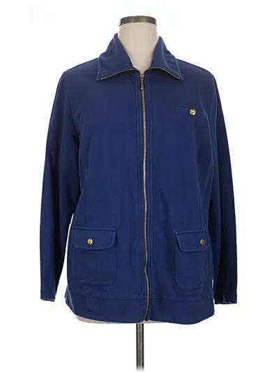 Pre-owned Karen Scott Sport Cardigan Sweater In Blue