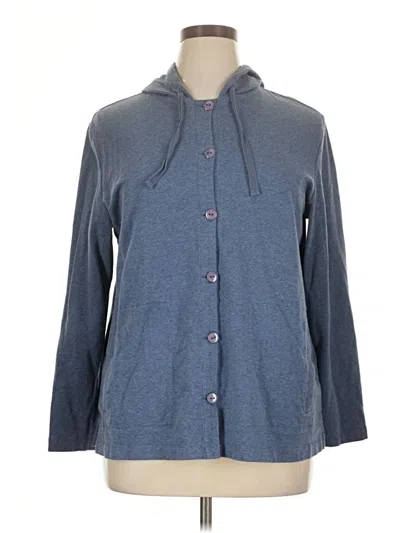 Pre-owned Karen Scott Sport Cardigan Sweater In Blue