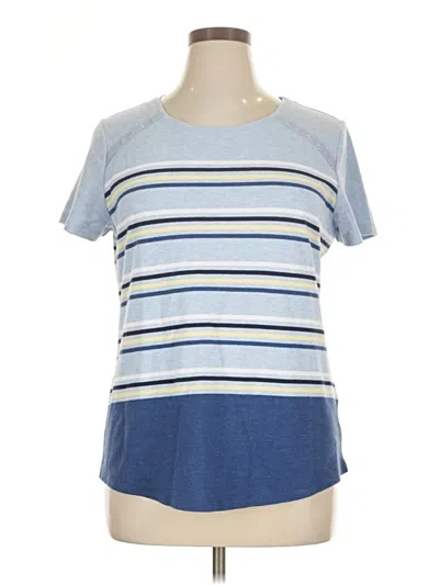 Pre-owned Karen Scott Sport Cardigan Sweater In Blue