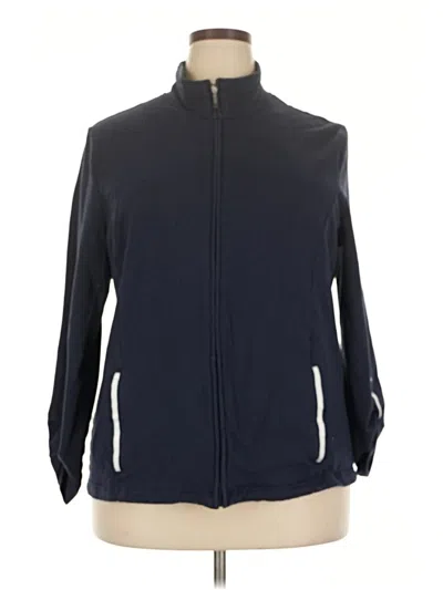 Pre-owned Karen Scott Sport Cardigan Sweater In Blue