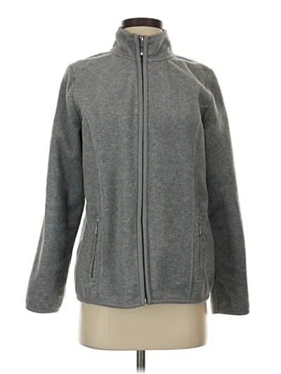 Pre-owned Karen Scott Sport Cardigan Sweater In Gray