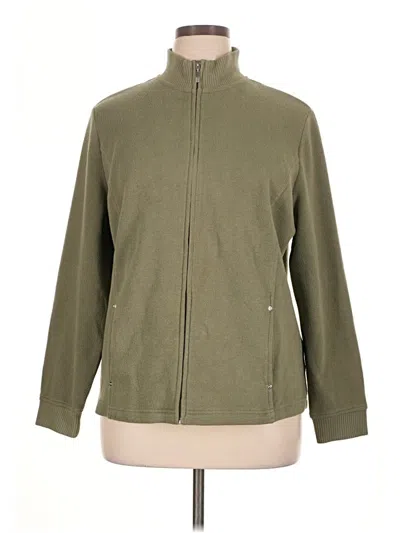 Pre-owned Karen Scott Sport Cardigan Sweater In Green