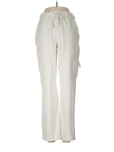 Pre-owned Karen Scott Sport Cargo Pants In White
