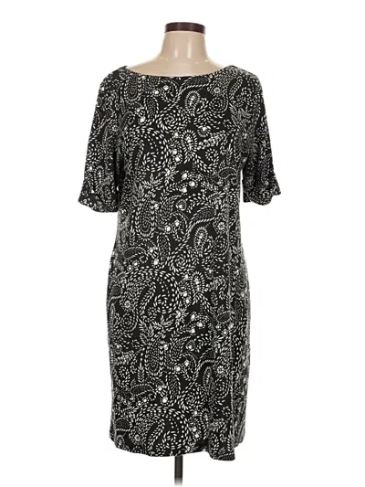 Pre-owned Karen Scott Sport Casual Dress In Black