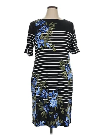 Pre-owned Karen Scott Sport Casual Dress In Black